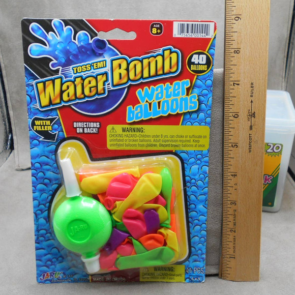 Outdoor Fun Lot: Sidewalk Chalk, Water Balloons, Balls, Water Gun - Picture 2 of 10